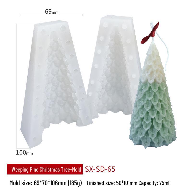 Силиконовая форма для ароматической свечи и мыла «Рождественская елка Вэньсинь»