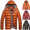 Men Down Jackets Parka Hooded Winter Coat Male Warm Long Sleeve Jacket Casual Zipper