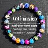Bohemian Natural Stone Bracelet Fire Agate Stone Dopamine Beaded Bracelet Women's Beach Vacation