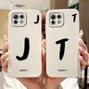 Чехол для Xiaomi Mi 11 Lite 4G 11Lite 5G M2101K9AG Милые Белые Буквы A-Z Мягкий Силиконовый Чехол Для Xiaomi Mi 11 Youth 6.55" Корпус