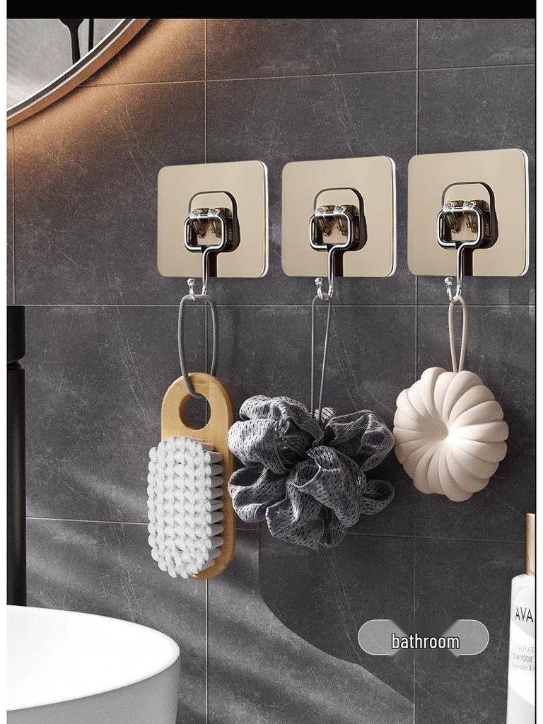 Strong Adhesive No-Drill Hook – Traceless Bathroom/Kitchen Accessory for Heavy Cookware