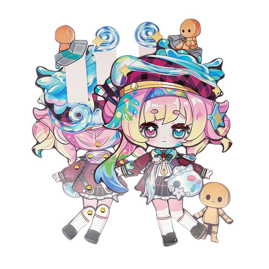 Набор подвижных бумажных фигурок «Быстрый Ветер» с инструментами, двусторонняя печать без вырезания