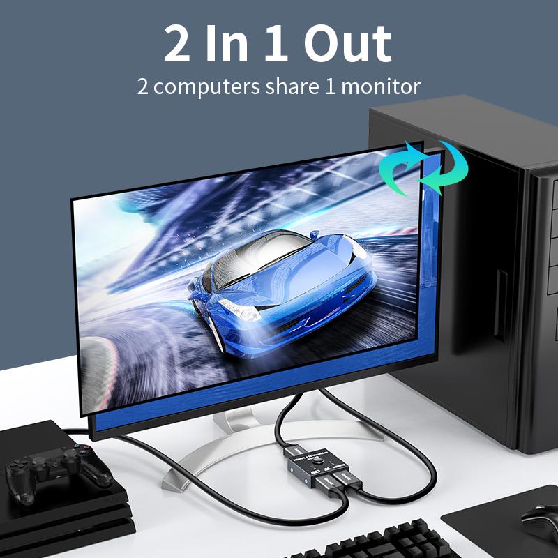 4K 60 Гц HDMI-переключатель 2 в 1 из 1080P HD HDCP 3D HDR HDMI Switcher Box двунаправленный видеоразветвитель для портативных ПК Xbox PS3/4/5 ТВ-приставка ТВ-проектор