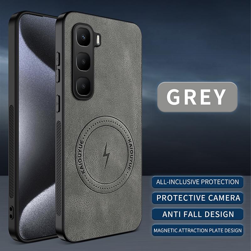 Для Infinix Hot 60 Pro Plus 60pro 60i Роскошная овечья кожа для Magsafe Магнитная матовая кожаная накладка Ударопрочный бампер с защитой от падений