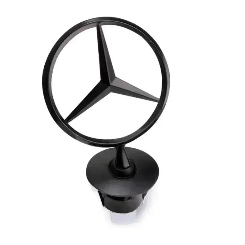 44MM Chrome Car Star Hood Badge Front Emblem Logo for Mercedes Benz C E S Class W204 W205 W212 W213 W211 W220 W222 W223 FA1