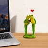 Cartoon Frog Figurine Kissing Meditation Toilet Frog Statue Resin Animal Sculpture Indoor Outdoor Garden Desktop Decoration Ornament