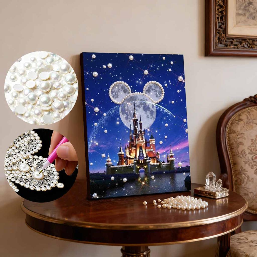 Disney Набор для рисования «Замок Микки и Минни» Сделай сам Подарок Украшение для дома Картина из искусственных драгоценных камней Искусство