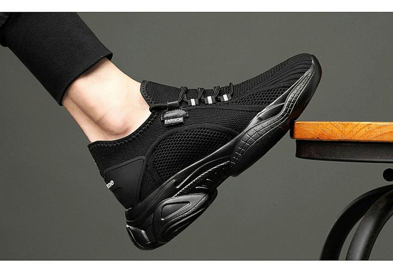 Мужские сетчатые кроссовки Flyknit для бега с увеличением роста на 8 см - Дышащие, Невидимое увеличение, Повседневные спортивные кроссовки