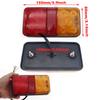 2Pcs Trailer Tail Lights 12V 24V 10-80V 10LED Lamp Trailer Tractor Turn Signal Brake Light Red Amber Forklift Tail Lamp