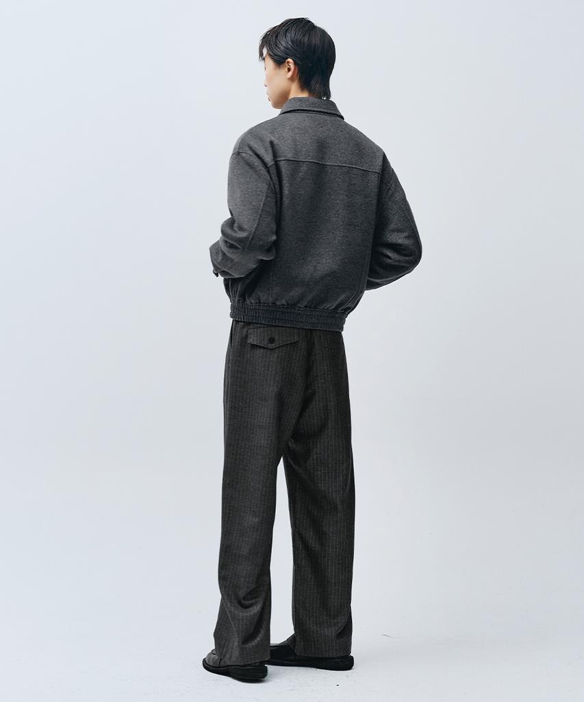 INTEMPOMOOD Retro Stripe Wide Slacks_Gray