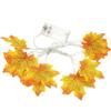 1.5M 10LED Lighted Fall   Maple Leaves Garland Halloween Decoration