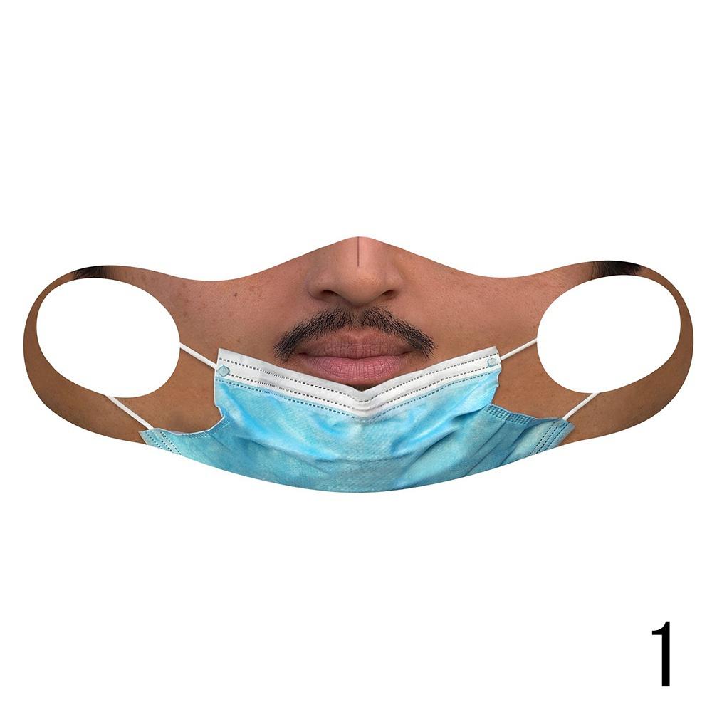 Новая индивидуальная забавная поддельная маска с принтом, хлопковая маска, уличная ветрозащитная и противотуманная моющаяся унисекс, модная маска для вечеринки, 1 шт.