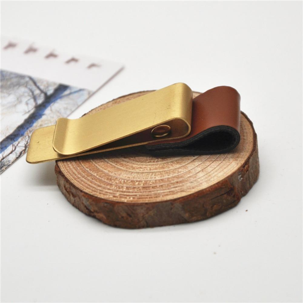 1 шт. металлический держатель для ручек из латуни, зажимы для карандашей из нержавеющей стали, винтажный ежедневник, блокнот с отрывными листами, органайзер для ручек, офисные принадлежности