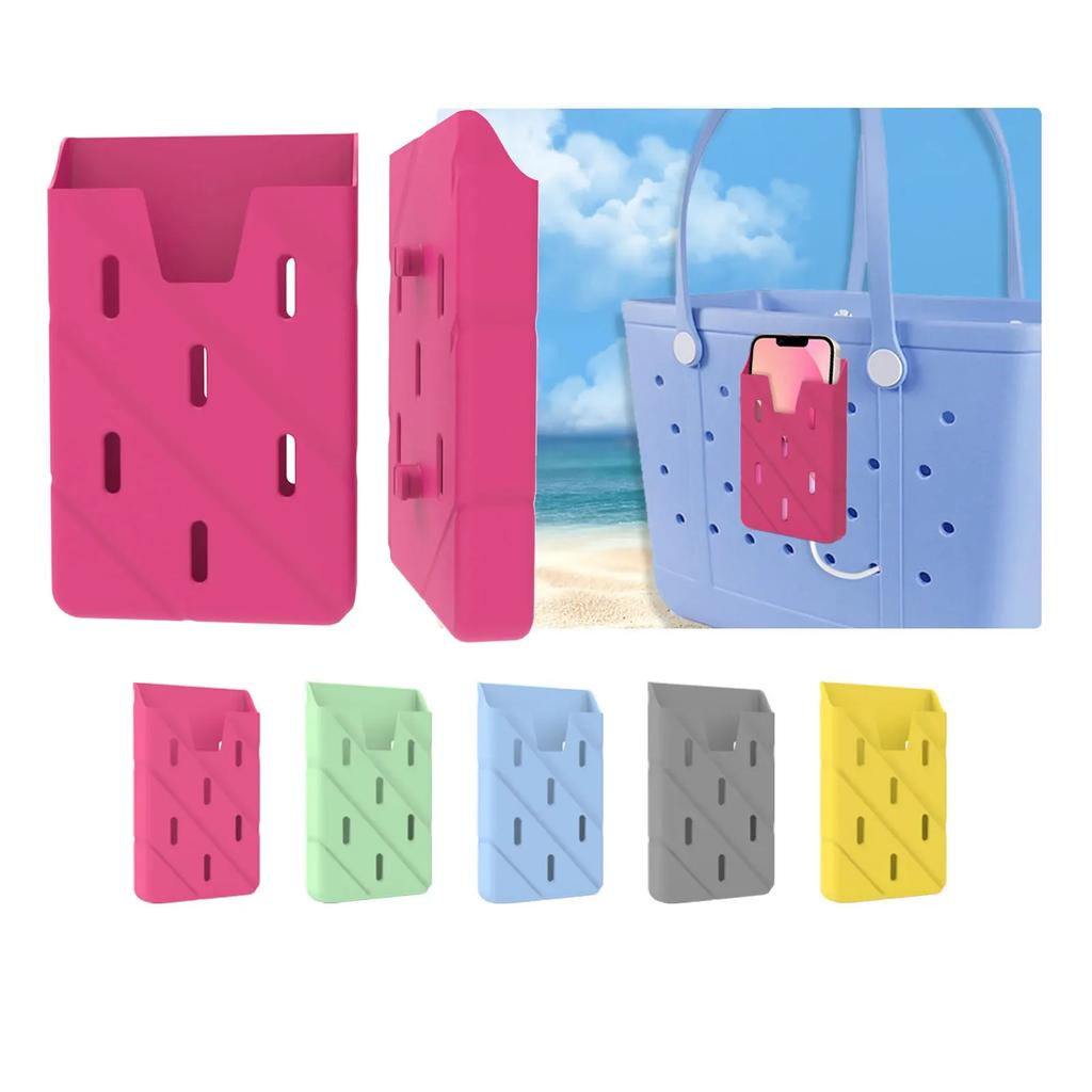 EVA Portable Silicone Phone Stand Storage Case Bag Accessories Holder for Beach Bag Muti Color Charms Decorations DIY