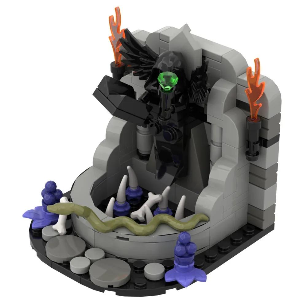 Средневековая хижина ведьмы Строительные блоки MOC Режим Бутылка с волшебным зельем Кухня ведьмы Стол для картографии Игрушки Кирпич Подарок