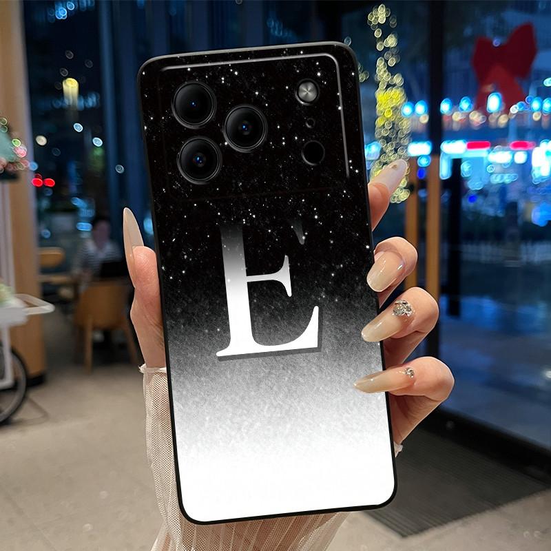 Anti-scratch Couple Phone Case For Doogee Note 56 Unique Letter Design Casing Soft Silicone For Doogee Note 56 Black Cover