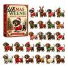Holiday Dog Advent Calendar 2026 Dachshund Calendar, 24 Days Collectible Surprises with 2D Christmas Gift for Pet Owners Festive Puppy Figures Lovers