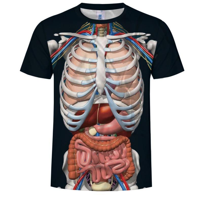 Summer Men's T-shirt 3D Cartoon Print Tees Loose Round Neck Short Sleeve Tops Men Clothing