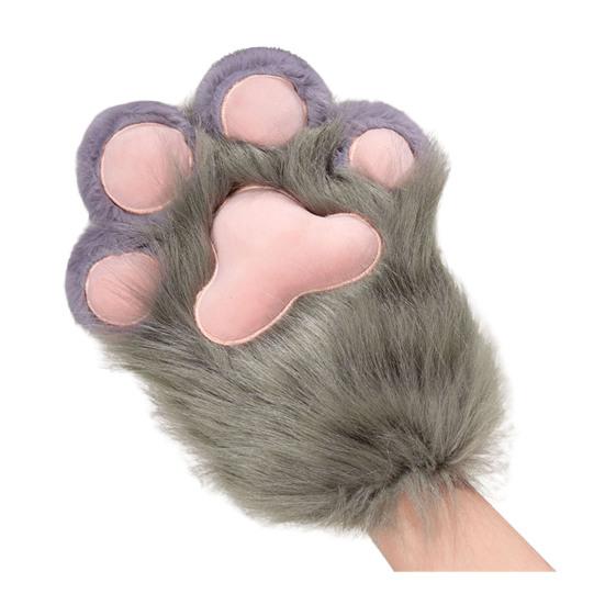 1 шт. Перчатка-лапа животного, ботинок, плюшевая пушистая лапа, обувь, пушистая милая перчатка-лапа кошки, аксессуары для косплея для костюмированных вечеринок, вечеринок в животной тематике