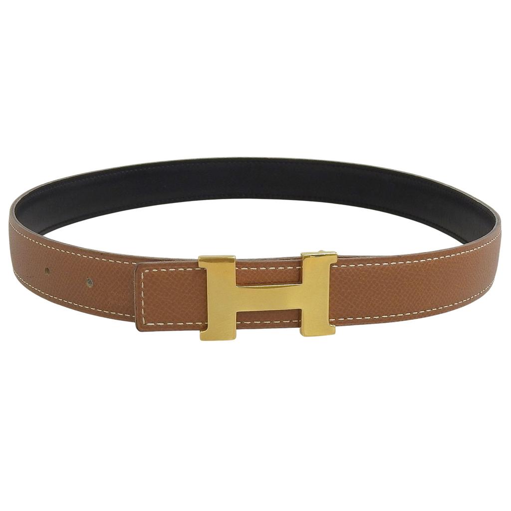 Great HERMES belt Margiela period Mini Constance H Black brown leather Women Used
