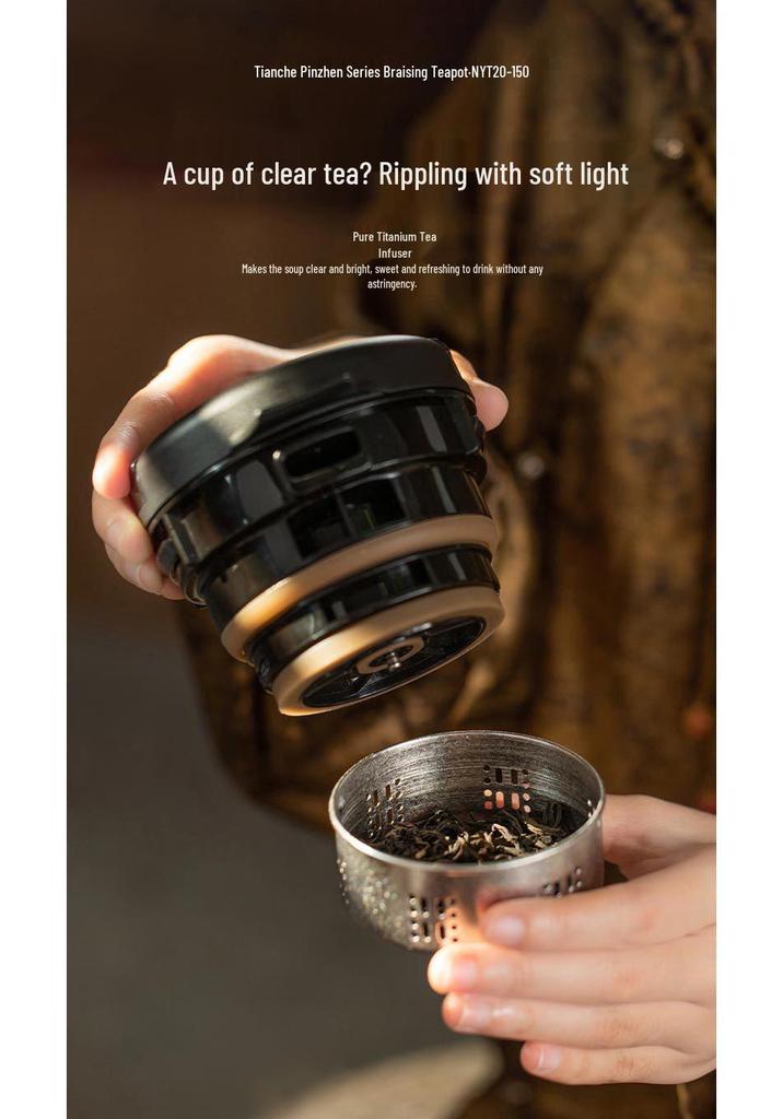 Tianqi Pure Titanium Liner Tea and Coffee Infuser Pot