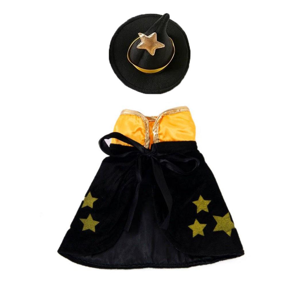 Stand-collar Halloween Pet Costume Star Small Dog Knight Cape Funny Cat Cosplay Cloak  Party