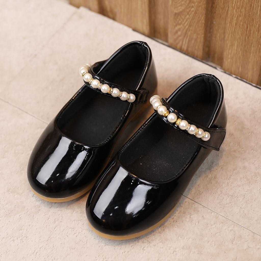 Детские однотонные студенческие туфли с цветочным узором для маленьких девочек, мягкие танцевальные туфли принцессы