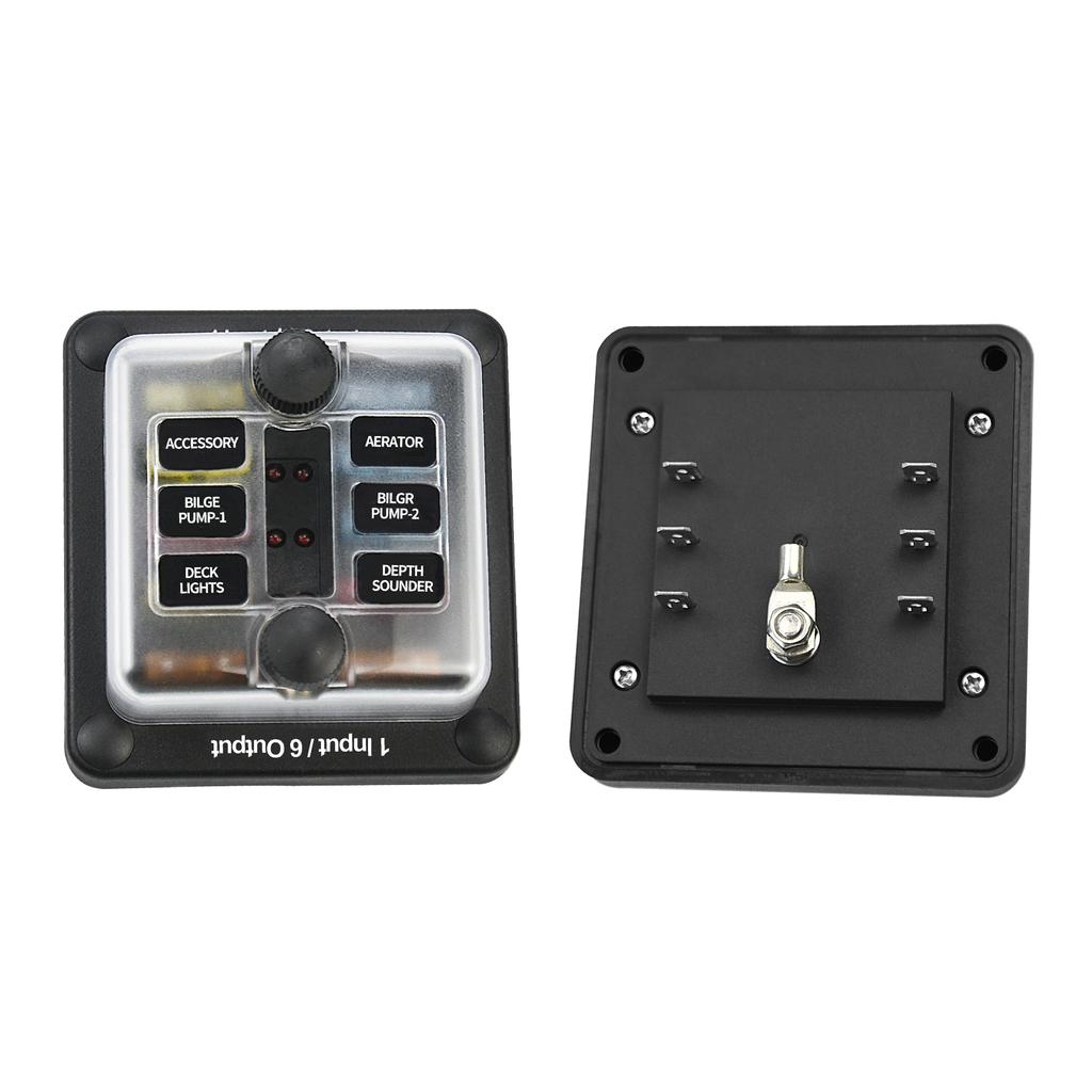 6-контактный блок с держателем коробки цепи заземления для защитной крышки светодиодная индикация болтовые клеммы для автомобиля морской низкий профиль отрицательная шина водонепроницаемый