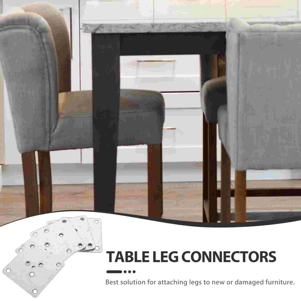 5Pcs Table Leg Brackets Flat Furniture Connecting Piece Sofa Legs Mounting Plates Heavy Duty Top Repair Brackets Table Kit Chair