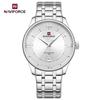 Мужские кварцевые часы Повседневные с календарем Простой циферблат Водонепроницаемость 30 м Ремешок из нержавеющей стали Мужские повседневные часы Подарок NF9272S