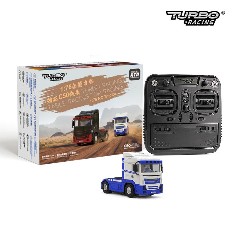 Turbo Racing C50-T 1:76 C50 Remote Control Truck Simulated Vehicle Lights and Horn RTR Version Toy Car