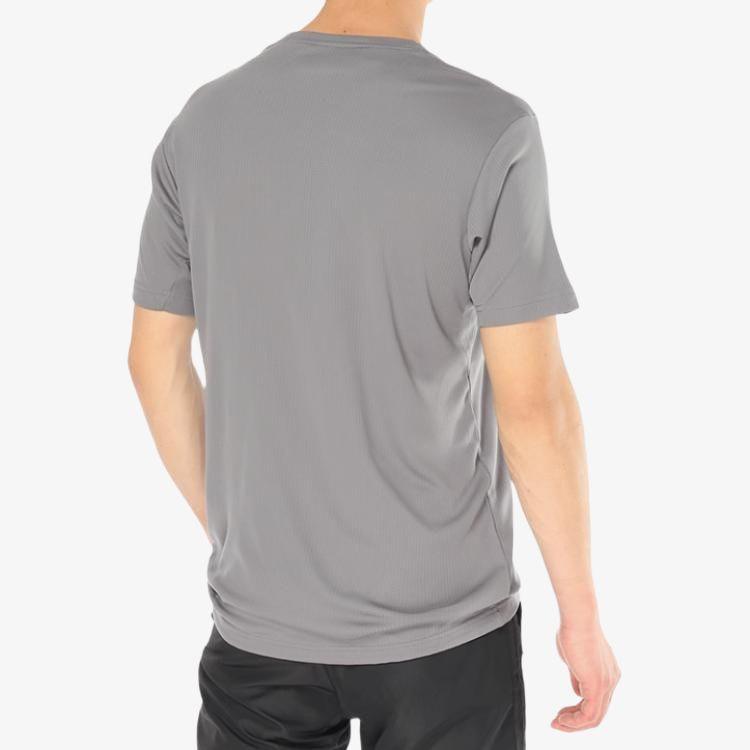 Adidas T Shirts Men's Gray Crew Neck Moderate CZ5423