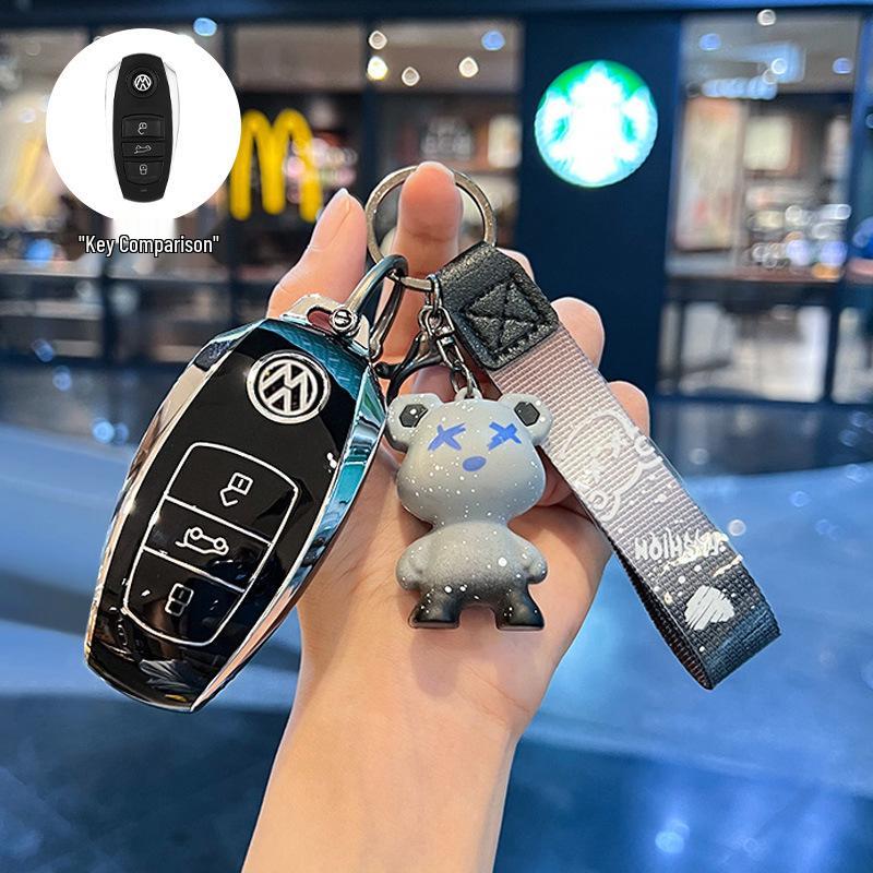 Чехол для ключа для Volkswagen Touareg 2021 года - Подходит для импортных моделей 2017-2021 годов