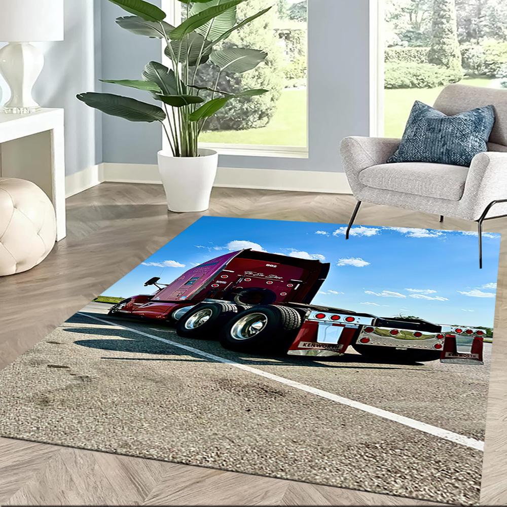 Kw Heavy Trucks Carpet Suitable For Living Rooms Playrooms Balcony Outdoor Antislip Carpet Office Home Decor