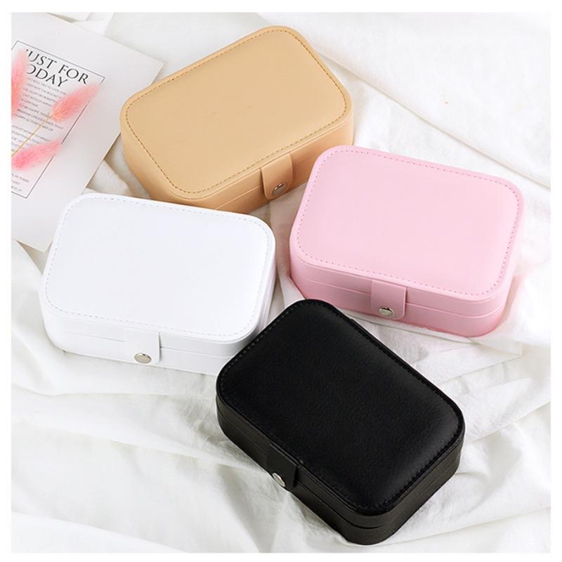 Jewelry box, jewelry organizer, multifunctional portable creative leather jewelry case, korean style accessories