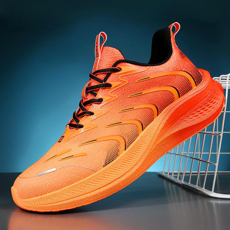 Спортивная обувь Новые ультралегкие амортизирующие дышащие кроссовки для бега Модные мужские кроссовки с круглым носком на шнуровке Теннисная обувь для спортзала