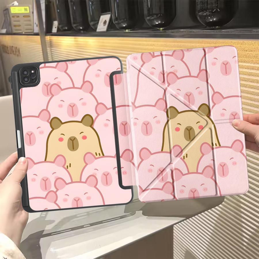 Чехол для планшета для iPad Pro 11-го 10-го 9-го 8-го 7-го 12,9 дюйма Pro 2025 Mini 6 7 Air 4 5 M3 M2 1 2 M4 11-дюймовый держатель Cover Морская свинка