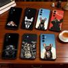 F-Французский бульдог Чехол для телефона для Samsung Galaxy A73,A72,A71,A70,A53,A52,A51,Мягкий силиконовый Черный чехол