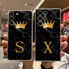 Чехол Gold Crown Letter Queen для Samsung Galaxy S21 FE S20 S22 Note 20 Ultra 10 Plus 8 9 Note10 Lite Capa Clear Silicone Coque