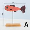 Средиземноморский стиль Ручная работа Креативная Деревянная Маленькая Рыбка Настольное Украшение Образец Дом Мягкое Украшение Витрина Стол