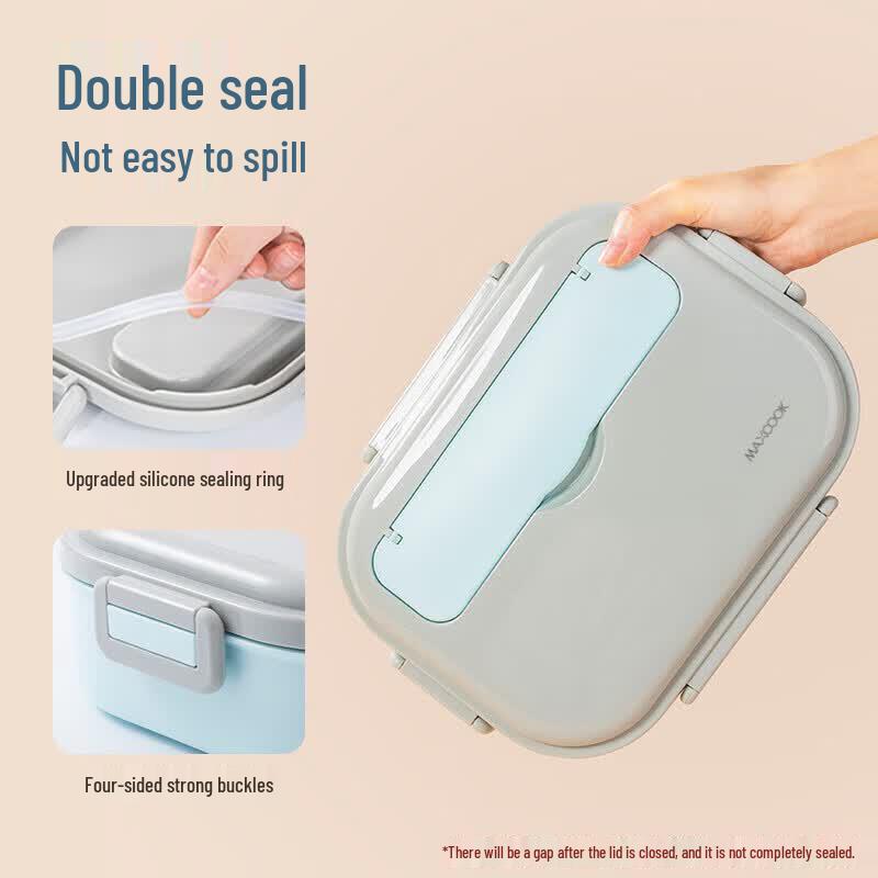 MAXCOOK 304 Stainless Steel 5-Compartment Lunch Box