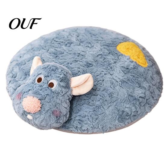 Plush Chair Pad Animal Seat Cushion, Sheep Cat Mouse Round Pad, Memory Design Floor Cushion Foam Pillow Sitting for Home Living Room Office