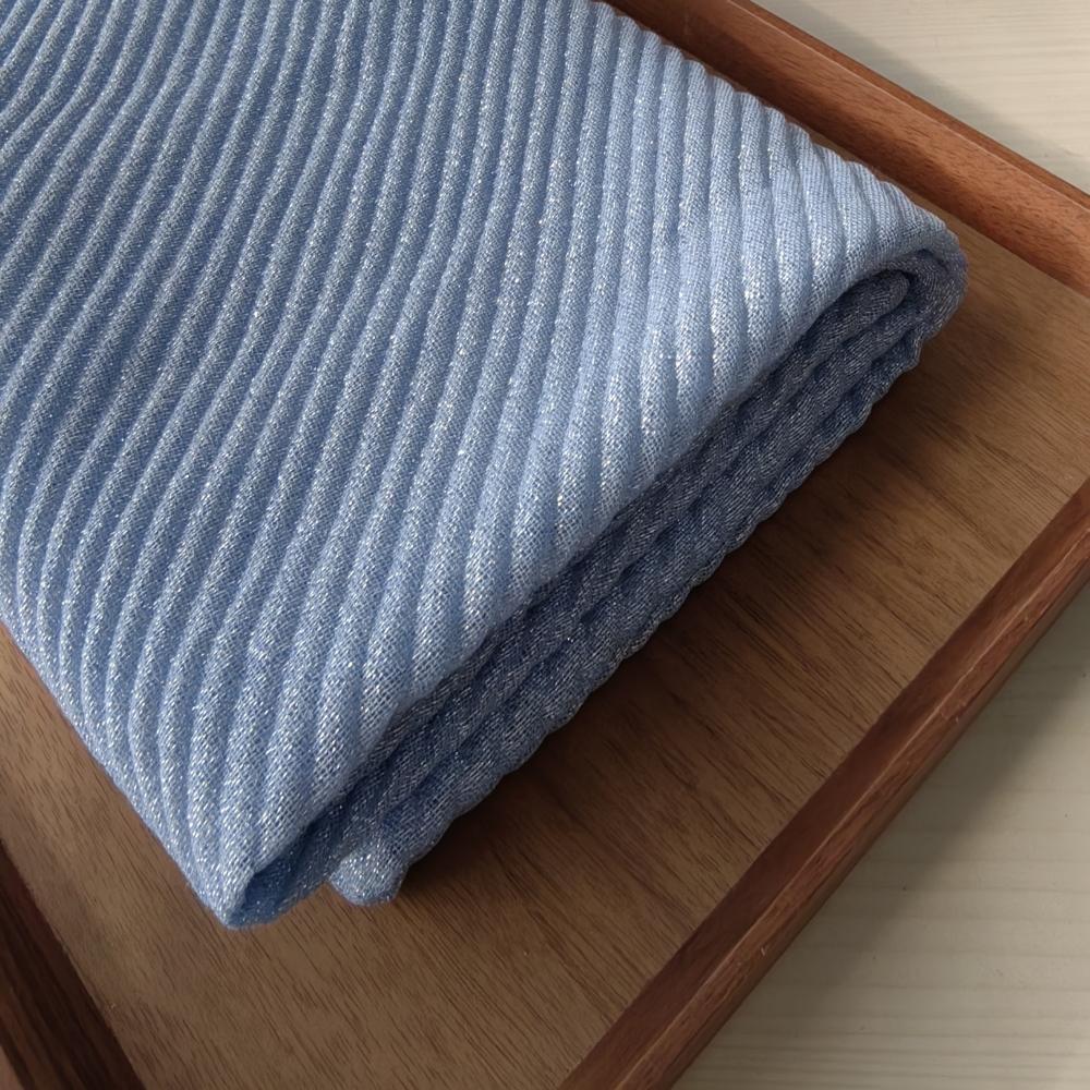 Женский плиссированный шарф жатый хлопок длинный шарф-муфта мятая шаль женский хиджаб мерцание золотой нити мусульманский хиджаб