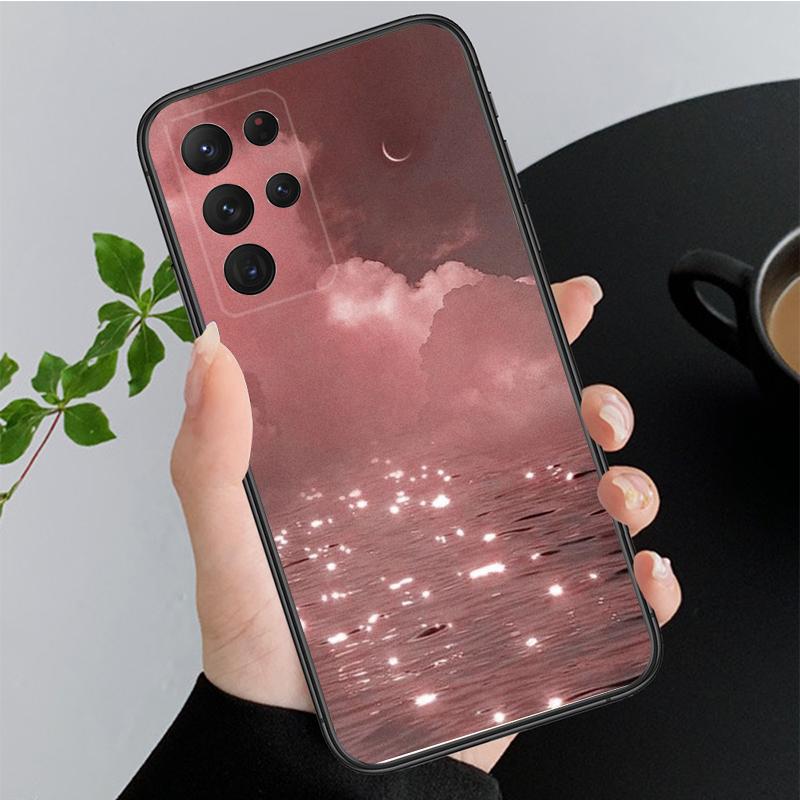 Чехол для телефона Samsung Galaxy A35 A55 A54 A15 A25 A05s A05 A22 A24 A52 A33 A34 M34 M14 M54 M23 Розовый эстетический чехол