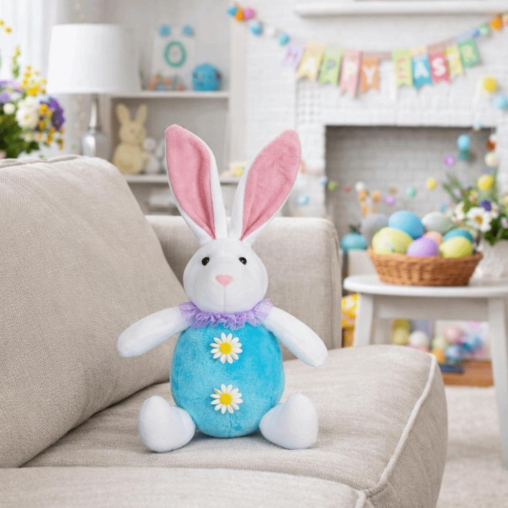 Cartoon LED Easter Bunny Ornament Stuffed Lop Rabbit Glowing Rabbit Soft Handmade Easter Bunny Decorations