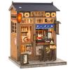 CuteBee DIY Book Nook Kit Dollhouse Kit Miniature House Kit BookNook 3D Wood Craft Bookforge Decoration for Teenagers and Adults Great Gift with LED