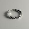 Xiaomi BF CLUB 925 Sterling Silver Ring For Women Jewelry Hollow Leaf Black Stone Vintage Handmade Ring Allergy For Party Birthday Gift