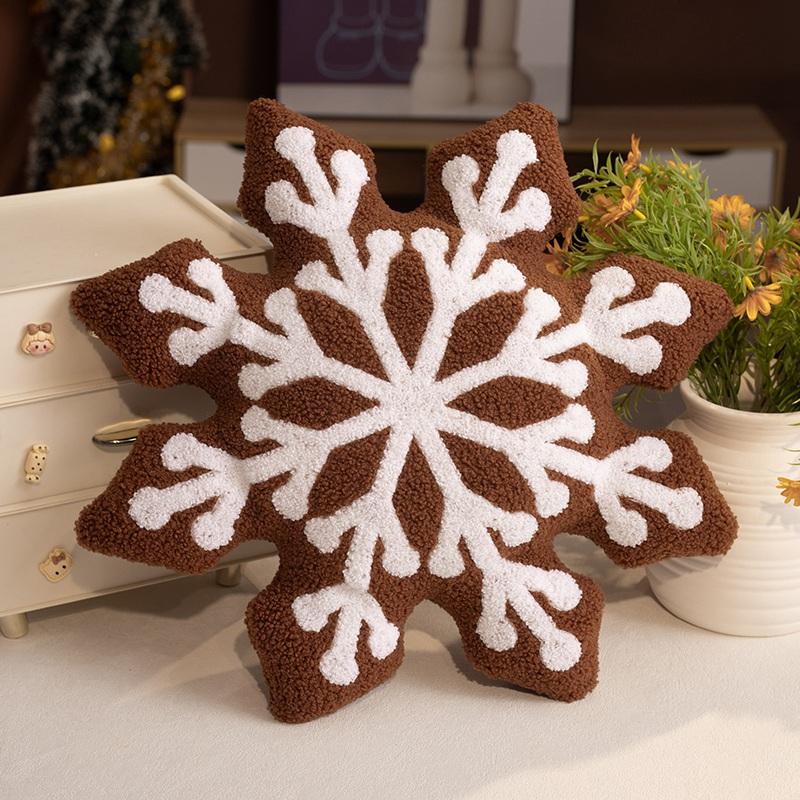 2042Cm Cartoon Christmas Snowflake Plush Toy Pillow Classic Soft Winter Snow Plush Toy Home Decor Christmas Gift For Children
