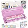KC Kyoritz Melody Piano 32 Keys Melody Harmonica Lavender P3001-32KLAV (Do-Re-Mi Labels, Cloth, Name Label Included)