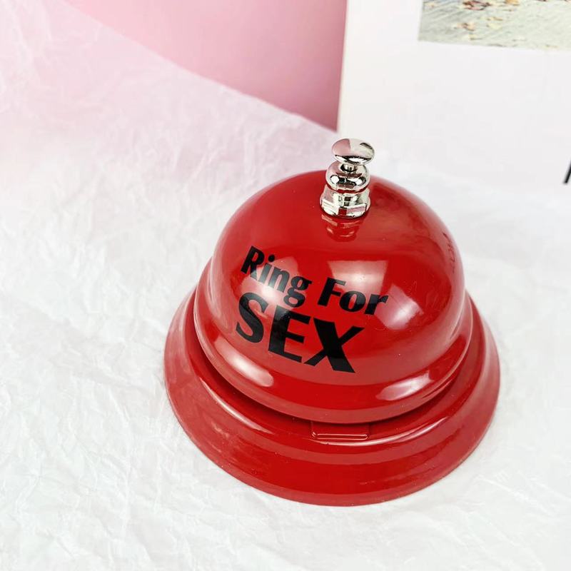 Couple Flirting Red Metal Sex Funny Table Ring Bell Sex Bell Ring Toy Game Novelty Gift Creative Red Bell